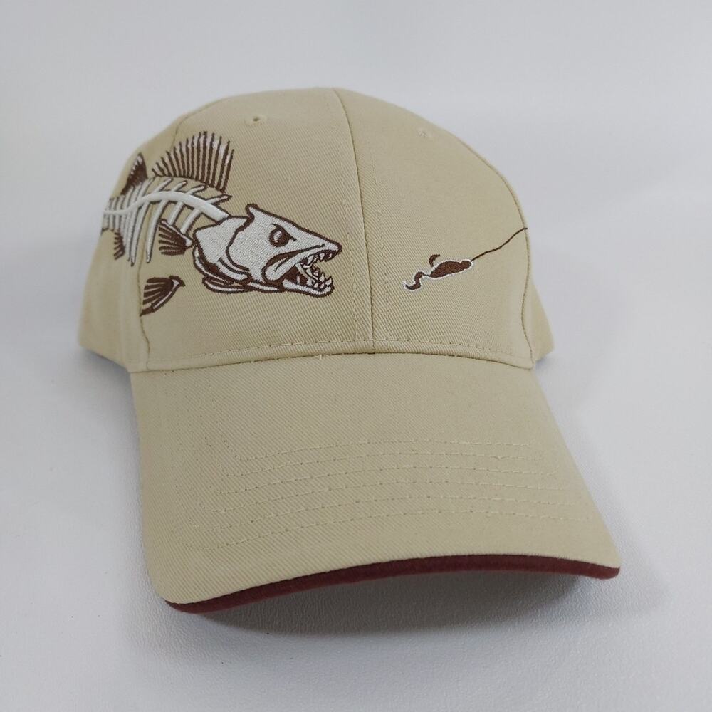 Get Reel Get Fish Hat Adjustable‎ Adult Size OSFA Hat Baseball Cap Fishing Lure